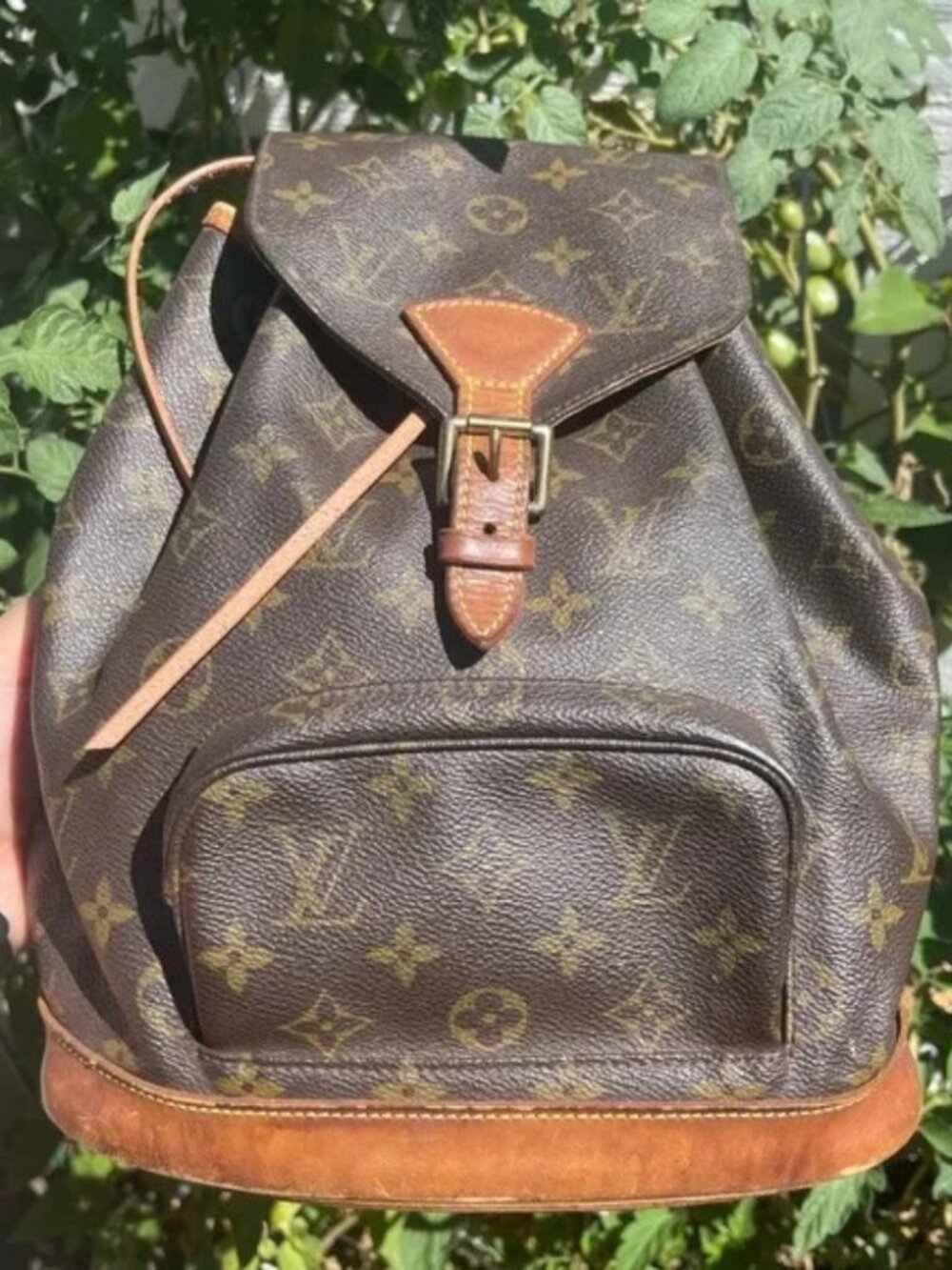 Louis Vuitton LV BackPack Bag Montsouris MM Browns Monogram